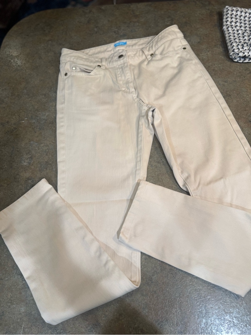 J. McLaughlin Cream Straight Jeans